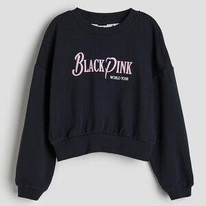H&M Black Sweatshirt with Pink Print